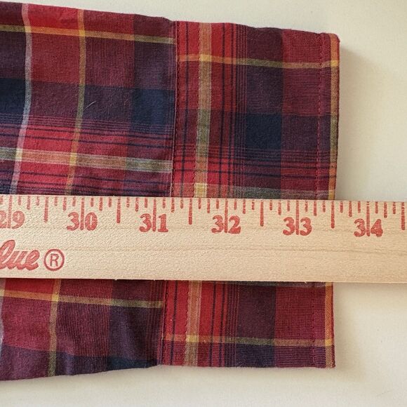 Mens Western Shirt M Red Black‎ Plaid Levi's Button up Long Sleeve Cowboy Ranch - Picture 8 of 9